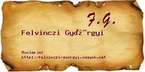 Felvinczi Györgyi névjegykártya
